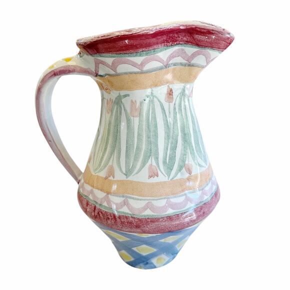 Mackenzie-Childs Vintage Pottery Aalsmeer 8” Pitcher - Picture 3 of 8